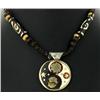 Tibet Bone Inlaid Nickel Brass Pendant Necklace (ANT-1092)