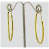 Image 2 : 22k Gold Vermeil Earrings 1.5" (JEW-1600)
