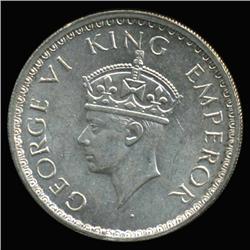 1942B India Silver 1/2 Rupee High Grade (COI-6655)