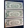 Image 2 : 56. (3) Series 1963 $2 U.S. Notes. "Red Seals" AU-Unc.
