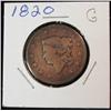 Image 1 : 931. 1820 US Large Cent. G.