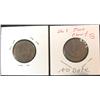 Image 2 : 969. 1864 2-Cent Piece VG & 1- No-Date AG.