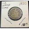 Image 1 : 988. 1850 Liberty Seated Dime. G.