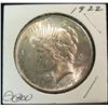 Image 1 : 1051. 1922P Peace Dollar. Toned Unc.