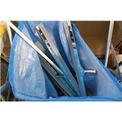 CART WITH ASSORTED SQUEEGEES