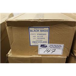 3 BOXES OF 24 X 22 BLACK GARBAGE BAGS