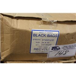 3 BOXES OF 24 X 22 BLACK GARBAGE BAGS