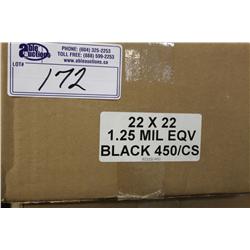 10 BOXES OF 22 X 22 BLACK GARBAGE BAGS