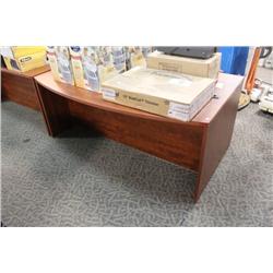 CHERRY BOW FRONT EXECUTIVE DESK