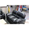Image 2 : BLACK LEATHER 3 PC SOFA SET INC.