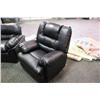 Image 1 : BLACK LEATHER RECLINING CHAIR