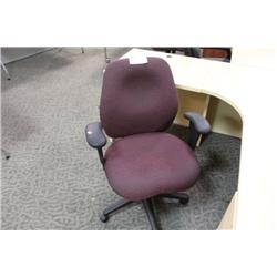 BURGANDY ERGONOMIC MULTI LEVER TASK CHAIR