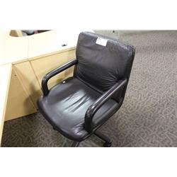 BLACK LEATHER TILTER CHAIR