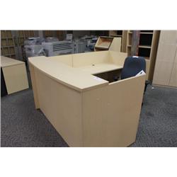 MAPLE L-SHAPED RECEPTION DESK