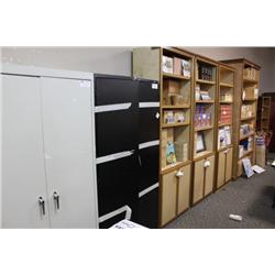 BLACK 2 DOOR STORAGE CABINET