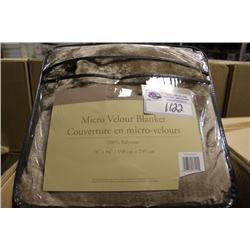 6 MICRO VELOUR BLANKETS AND PILLOWS