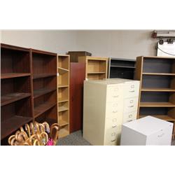 LARGE LOT OF MISC. OFFICE FURNITURE