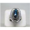 Image 1 : Mexican Large Silver & Turquoise Ring