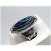 Image 3 : Mexican Large Silver & Turquoise Ring