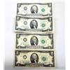 Image 1 : 4 Two Dollar Bills, series 1976 & 2003