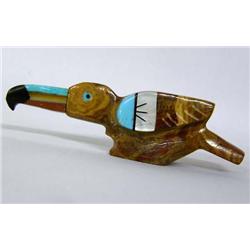 Zuni Inlay Toucan Bird Fetish by Pete Natachu