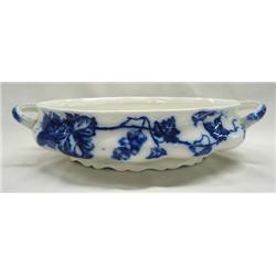 Antique English Johnson Bros. Flow Blue Bowl