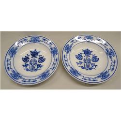 2 Antique German Villeroy & Bock Side Dishes