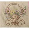 Image 5 : 1970s Hand Embroideried Flower Pot Quilt