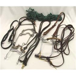 2 Bridles, Bit, Leather Reins