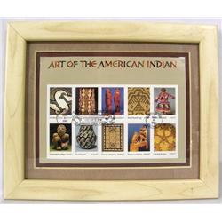Framed First Day Issue, Art of the American Indian