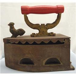 Rare Antique Coal Fire Flat Iron