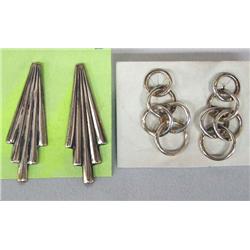 Navajo Sand Cast Earrings & Five Circles Earrings