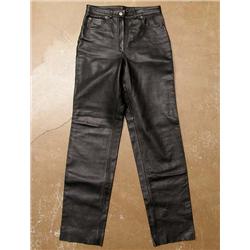 First Classic Black Leather Pants