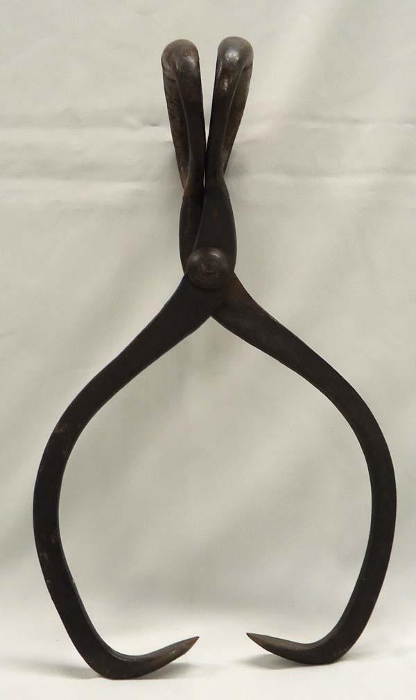Antique Steel Ice Tongs