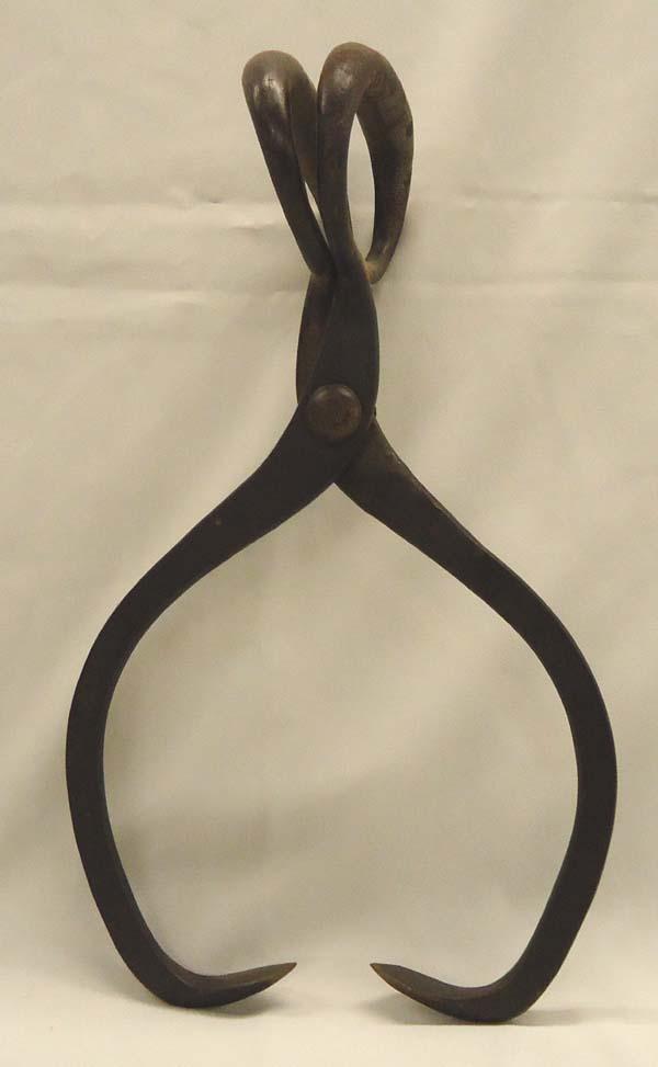 Antique Steel Ice Tongs