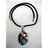 Image 1 : Navajo Bear Claw Pendant Choker Hallmark R. B.