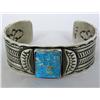 Image 2 : Navajo Silver Turquoise Bracelet by Victor Begay