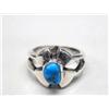 Image 1 : Navajo Silver Turquoise Ring Hallmark WBH