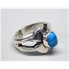Image 2 : Navajo Silver Turquoise Ring Hallmark WBH