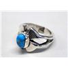 Image 3 : Navajo Silver Turquoise Ring Hallmark WBH