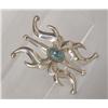 Image 2 : Navajo Silver Sand Cast Turquoise Pin by Begay
