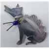 Image 1 : Silver and Lapis Coyote Pin