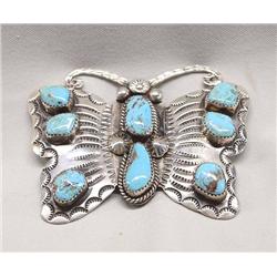 Lg Navajo Butterfly Pin by Albert Cleveland