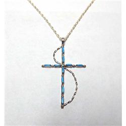 Zuni Sterling Silver Cross Necklace