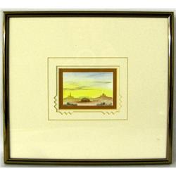 Framed Original Navajo Watercolor by Terry Yazzie