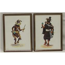 Pr 1963  Framed Kachina Prints by Hoyesva