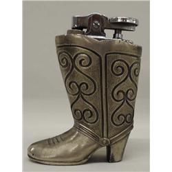 Vintage Japanese Metal Cowboy Boot Cigarette Lighter