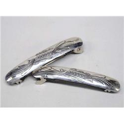 Navajo Sterling Silver Barrettes