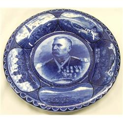 Antique Staffordshire Mexican Flow Blue Plate