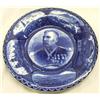 Image 1 : Antique Staffordshire Mexican Flow Blue Plate